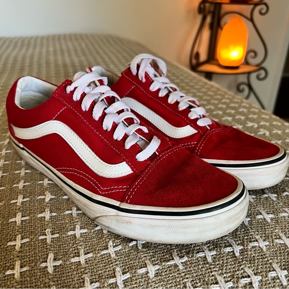 Van Red Suede Shoes
